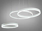 Підвісна люстра з кільцями 1029-600+400+300WH, фото 4