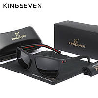 Мужские поляризационные солнцезащитные очки KINGSEVEN 7839 Black Red Line