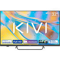 TV 32 Kivi 32F760QB FHD/DLED/T2/Android 11/2 x 8W/HDMI/Wi-Fi/VESA 200x100 M4/Black