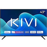 TV 43 Kivi 43U730QB UHD/DLED/T2/Android 11/2 x 10W/HDMI/Wi-Fi/VESA 400x200 M6/Black