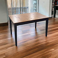 Стол кухонный раскладной Торино деревянный обеденный столик в гостиную комнату зал на кухню рустик черный