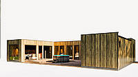 Банний рекреаційний комплекс 14,0х9,0м Sauna House 20 для бізнесу під ключ від виробника Thermowood Production