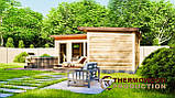 Банний рекреаційний комплекс 7,6х7,6м Sauna House 19 під ключ з сауною та купіллю від виробника Thermowood Production, фото 5