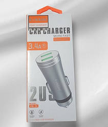 Автомобільний зарядний пристрій USB x 2 Dekkin DK-36 / MicroUSB / DC5V-3.4A