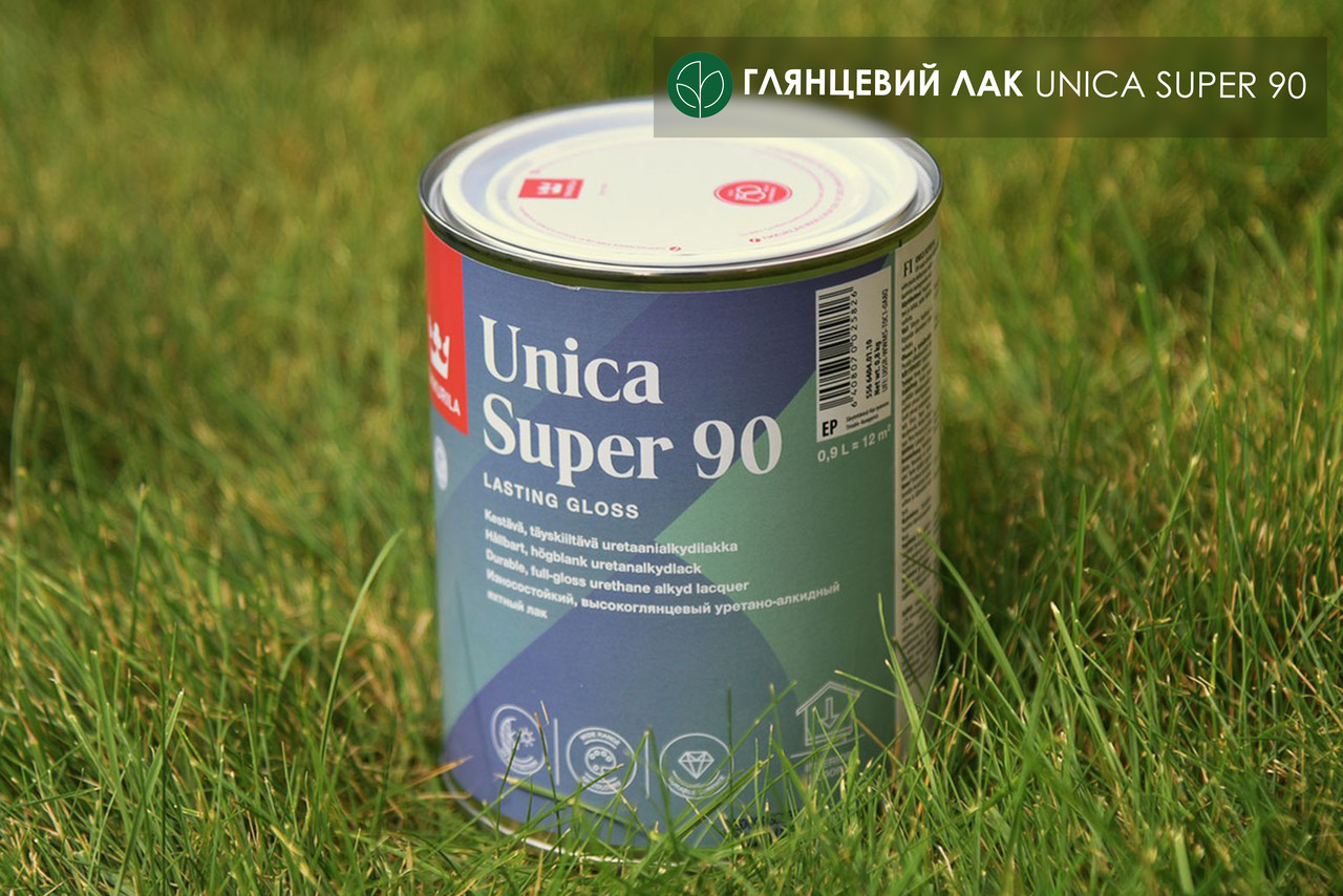 Глянцевий лак Unica Super 90 — Tikkurila (банка 0,9 л)