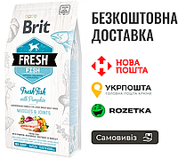 Сухой корм Brit Fresh для взрослых собак больших пород, для мышц и суставов, с рыбой и тыквой, 2,5 кг