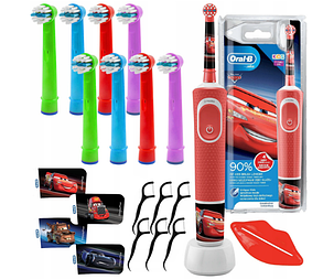 Дитяча електрична зубна щітка Oral-B D100 Vitality kids Тачки, фото 1