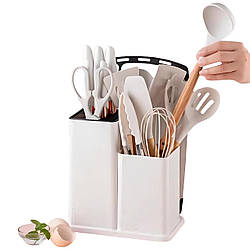 Набір кухонного приладдя, 19 предметів Kitchen Set, Бежевий / Силіконовий набір для кухні