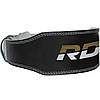 Пояс для важкої атлетики RDX 4 шкіряний Black Gold S, фото 5