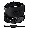Пояс для важкої атлетики RDX 6 шкіряний Full Black M, фото 3