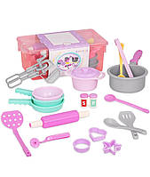 Набор посуды Battat Play Circle ( 21 предмет )приготовление и выпекание еды детская посуда