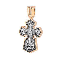 Серебряный крестик Господь Вседержитель Икона Божией Матери Седмиезерная 131457 Оникс 6 г FS, код: 6840269