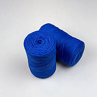 Шнур плетеный синий 2 мм (№772) macrame cotton макраме коттон, шнур для плетения макраме, нитки для макраме