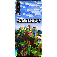 Силіконовий чохол бампер для ZTE Blade A7 2020 з малюнком Minecraft Майнкрафт