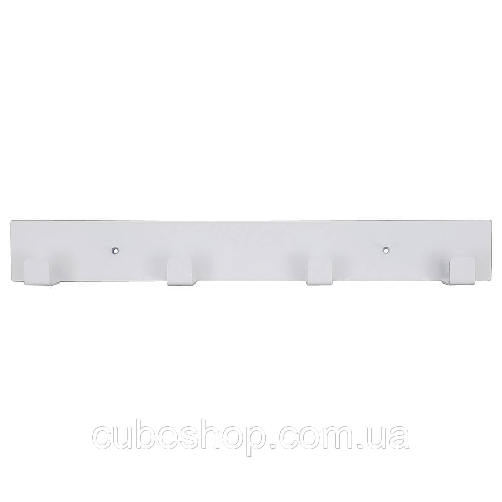 Металева настінна вішалка Glozis Urban White 40 (біла)
