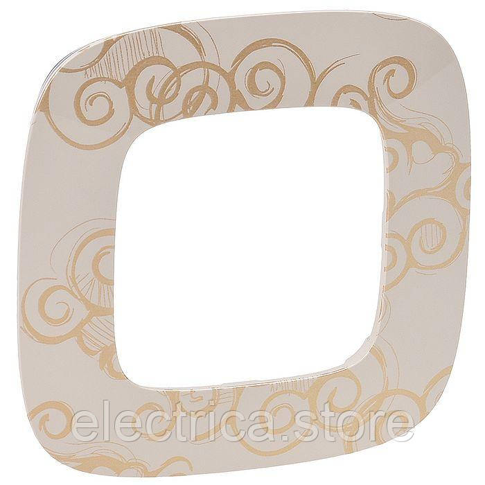 Рамка 1-постова Valena ALLURE нарцис золото 754351, фото 1