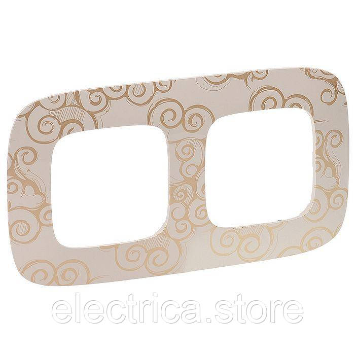 Рамка 2-постова Valena ALLURE нарцис золото 754352, фото 1