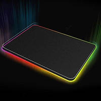Коврик для мыши 350х250мм с яркой RGB-подсветкой JEQANG JM-112 Черный