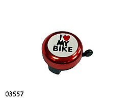 Дзвоник ПЛ/СТ  FLG-10 "I LOVE MY BIKE"