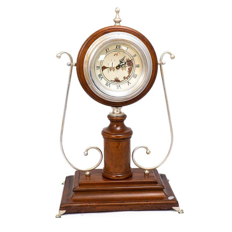 Годинник настільний з дерева в коричневому кольорі Capanni, фото 1