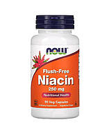 Niacin Flush-Free 250 mg Now foods 90 капсул