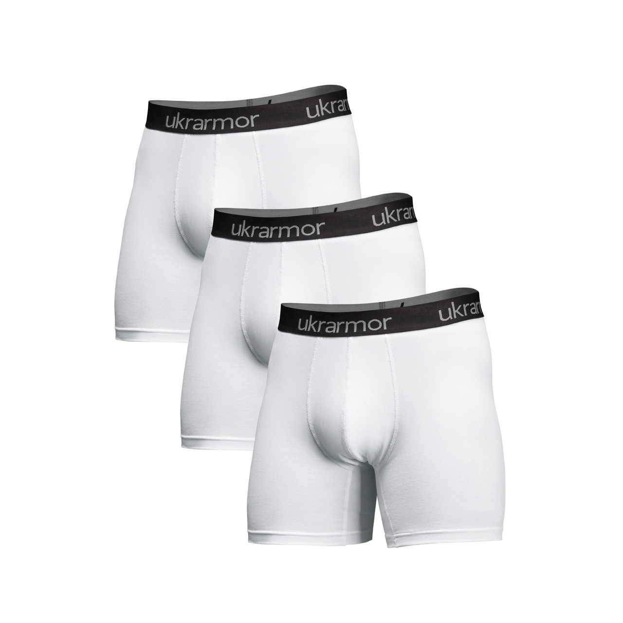 Комплект чоловічих трусів Soldier's Boxer (3 шт). Матеріал Charged Cotton. Білі. Розмір S
