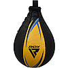 Пневмогруша боксерська RDX 2Y Boxing Speed Ball Leather Multi Yellow/Blue, фото 2