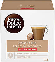 Кофе в капсулах Nescafe Dolce Gusto Cortado Espresso Macchiato Decaf 16 шт Дольче густо Нескафе Без кофеина