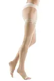 Компресійні панчохи 1 клас 18-22 мм рт.ст. з відкритим носком з мереживним різання Relaxsan Basic бежеві 140 den, фото 5
