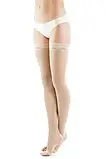 Компресійні панчохи 1 клас 18-22 мм рт.ст. з відкритим носком з мереживним різання Relaxsan Basic бежеві 140 den, фото 6