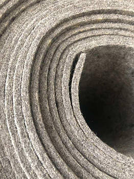 Войлок повсть напівнатуральна півшерсть сірий устілкове полотно 7 мм меблевий універсальний