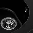 Кухонна мийка Platinum 510 LUNA матова Чорна, фото 3