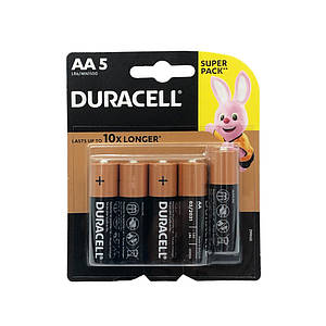 Батарейки AA (LR6) Duracell Alkaline (1.5v) 5шт.