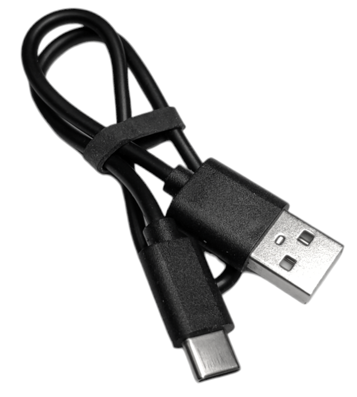 Кабель USB 2.0 AM to USB Type-C QC 3A 0.3м шнур швидкої зарядки живлення синхронізації чорний