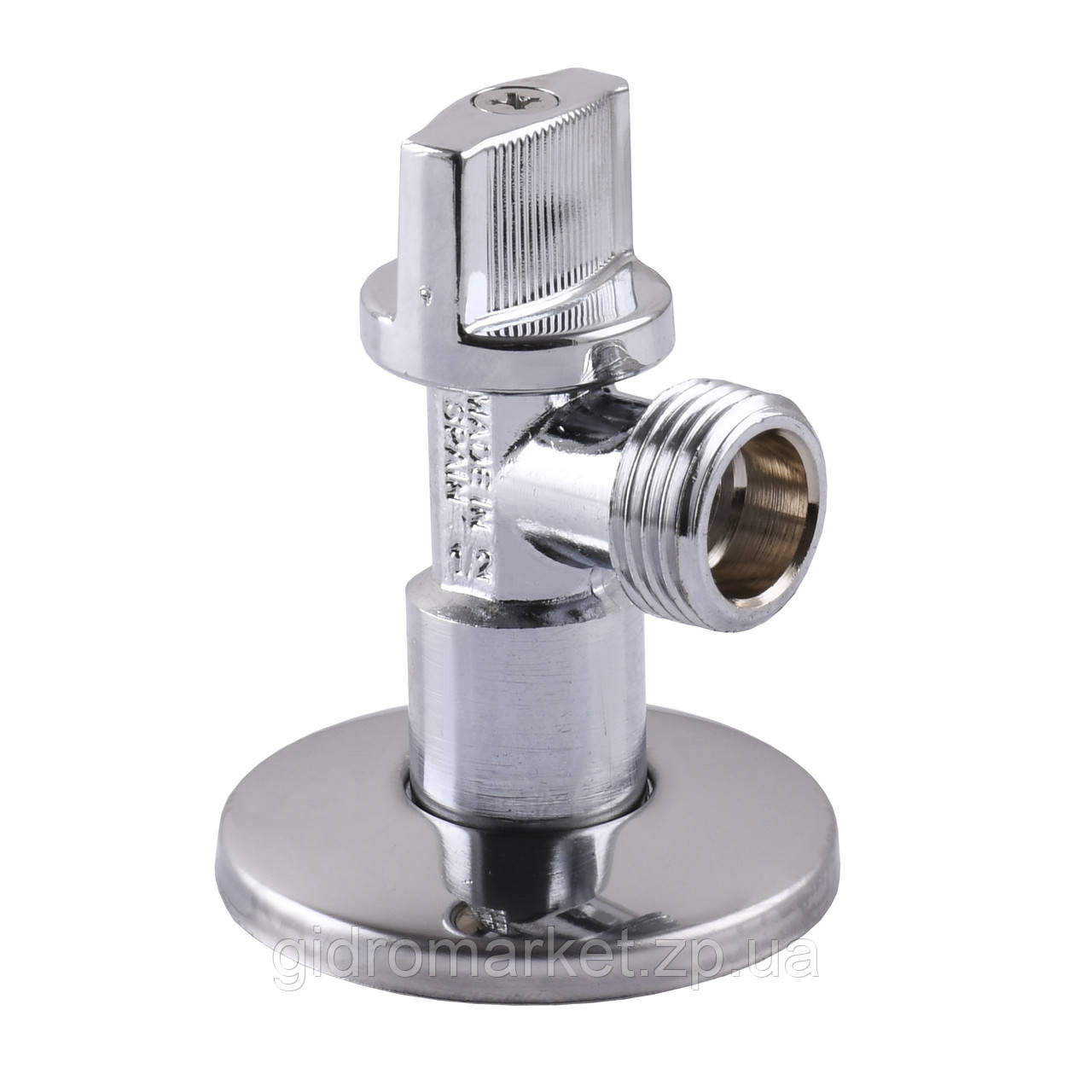 Кран кульовий кутовий ARCO 1/2"х 1/2" DE705 (750) AntiLime для підкл. сантехприладів, фото 1