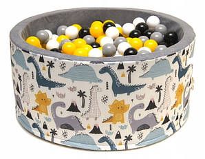 Сухий басейн із кульками Welox Dinosaurs 40х90 см.