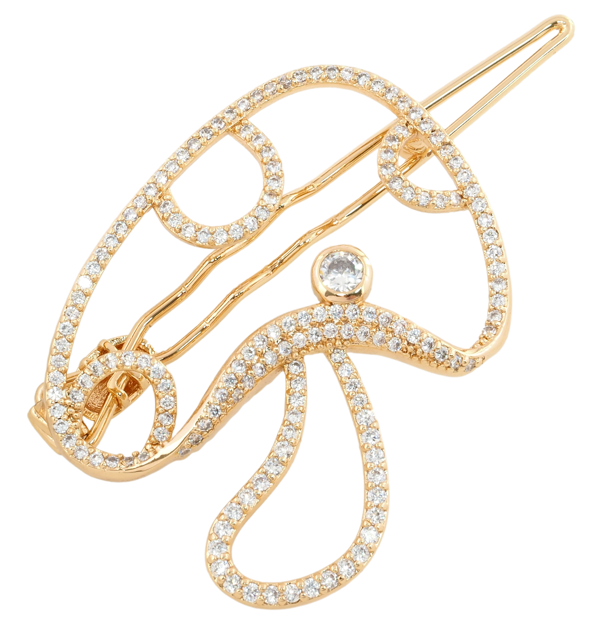 Шпилька Xuping Позолота 18K "Грибок інкрустація цирконієм"