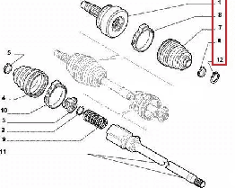 Зовнішній шрус R15 з ABS на Fiat Ducato 244, Peugeot Boxer, Citroen Jumper (2002-2006), 9566722180, 3272CH, Meyle, Німеччина