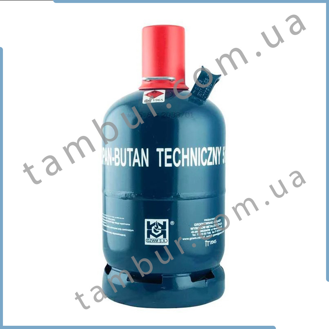 Газовий балон металевий 12,3 л клапан W21,8L