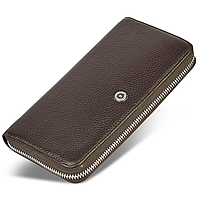 Коричневий великий гаманець на блискавці з натуральної шкіри BOSTON B4-018