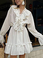 Женское стильное шифоновое мини платье