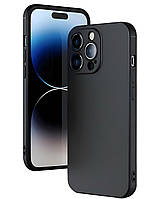 Тонкий матовий чохол для iPhone 14 Pro чорний силіконовий
