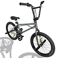 Велосипед Titan 20" BMX Flatland LIGHT Трюковый/ Рама-10" Серый Металик/ Руль 360°/ 4 пеги