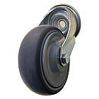 Колесо 2406-N-100-R(24 "Norma") Ø 100мм, поворотне з отвором та гальмом, роликовий підшипник, колесо для фармацевтики, фото 3