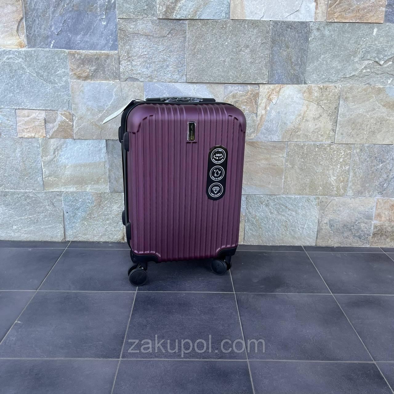 Валіза дорожня мала Wings EGRET S Бордовий, фото 1