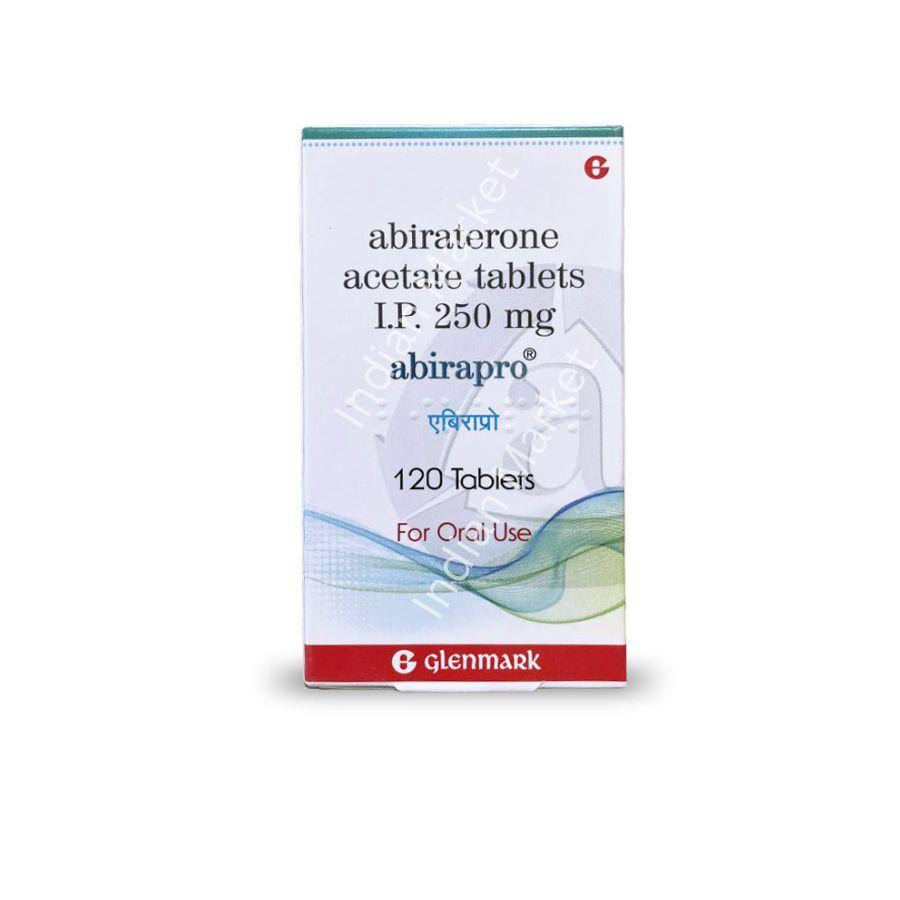 Abirapro (Абірапро), Glenmark, Індія. Містить абіратерон Ацетат / абіратерон ацетат, 250 mg, 120 таб.