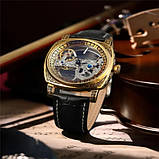 Чоловічі прозорі автоматичні скелетони Forsining 8263 Gold, фото 3