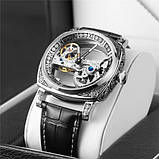 Чоловічі прозорі автоматичні скелетони Forsining 8263 Silver, фото 4