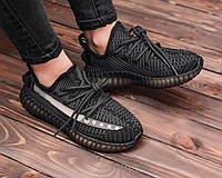 Женские брендовые кроссовки Adidas Yeezy 350 Boost v2 Black, женские кроссовки адидас 350 сплай летние