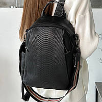 Рюкзак женский для города 23х30х11, сумка налечная для мамочек на прогулку, черная